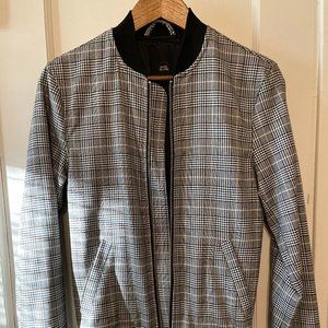 River Island Plaid Bomber Jacket